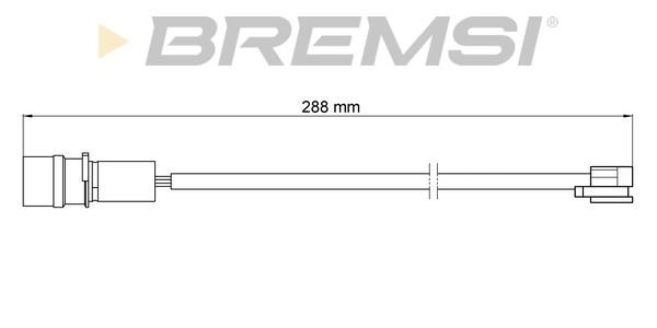 Bremsi WI0969 Датчик износа тормозных колодок WI0969: Отличная цена - Купить в Польше на 2407.PL!