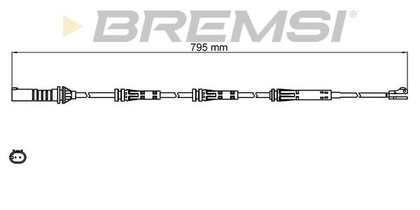 Bremsi WI0812 Warning contact, brake pad wear WI0812: Buy near me at 2407.PL in Poland at an Affordable price!