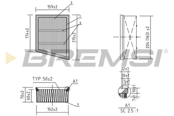 Bremsi FA0556 Luftfilter FA0556: Kaufen Sie zu einem guten Preis in Polen bei 2407.PL!