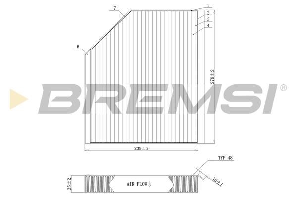 Bremsi FC0406 Filter, interior air FC0406: Buy near me at 2407.PL in Poland at an Affordable price!