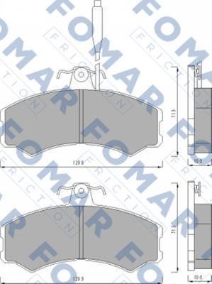 Fomar friction FO 453081 Brake Pad Set, disc brake FO453081: Buy near me in Poland at 2407.PL - Good price!