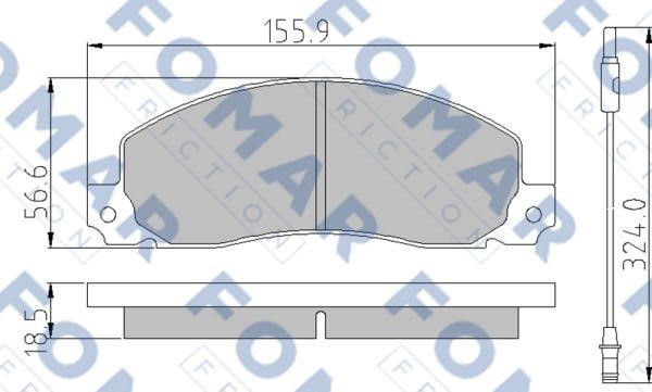 Fomar friction FO 499681 Brake Pad Set, disc brake FO499681: Buy near me in Poland at 2407.PL - Good price!
