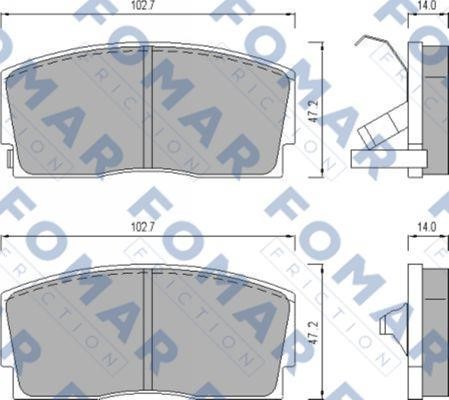 Fomar friction FO 447281 Тормозные колодки дисковые, комплект FO447281: Отличная цена - Купить в Польше на 2407.PL!