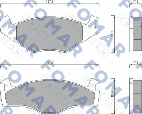 Fomar friction FO 647481 Brake Pad Set, disc brake FO647481: Buy near me in Poland at 2407.PL - Good price!