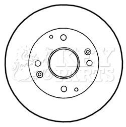 Key parts KBD4350 Rear brake disc, non-ventilated KBD4350: Buy near me at 2407.PL in Poland at an Affordable price!
