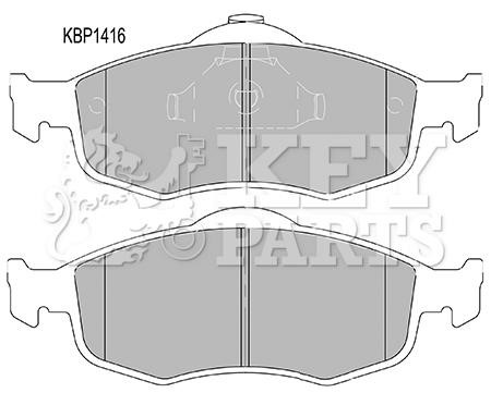 Key parts KBP1416 Brake Pad Set, disc brake KBP1416: Buy near me in Poland at 2407.PL - Good price!