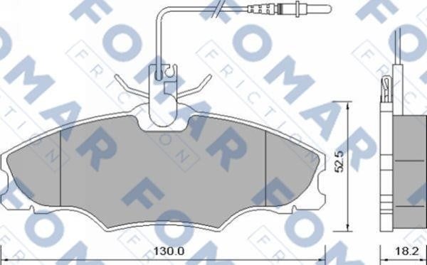 Fomar friction FO 637381 Тормозные колодки дисковые, комплект FO637381: Отличная цена - Купить в Польше на 2407.PL!