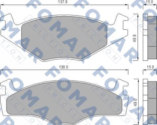 Fomar friction FO 436481 Brake Pad Set, disc brake FO436481: Buy near me in Poland at 2407.PL - Good price!