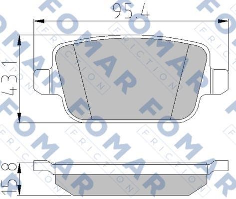 Fomar friction FO 930781 Brake Pad Set, disc brake FO930781: Buy near me at 2407.PL in Poland at an Affordable price!