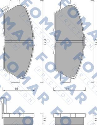 Fomar friction FO 489081 Klocki hamulcowe, zestaw FO489081: Dobra cena w Polsce na 2407.PL - Kup Teraz!