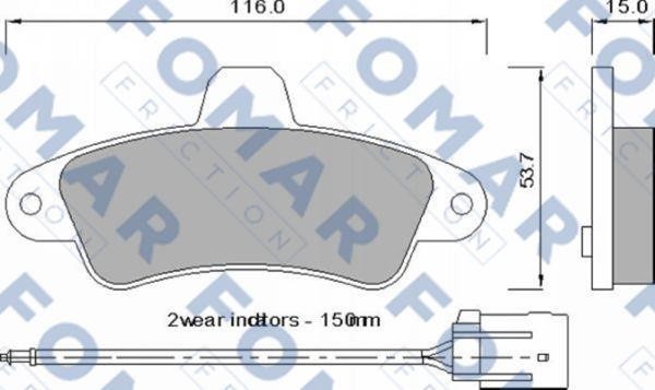 Fomar friction FO 725081 Brake Pad Set, disc brake FO725081: Buy near me in Poland at 2407.PL - Good price!