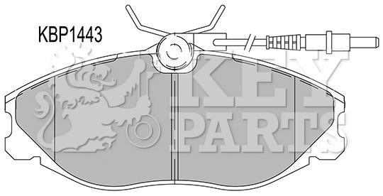 Key parts KBP1443 Brake Pad Set, disc brake KBP1443: Buy near me in Poland at 2407.PL - Good price!