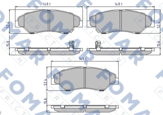 Fomar friction FO 893881 Brake Pad Set, disc brake FO893881: Buy near me at 2407.PL in Poland at an Affordable price!