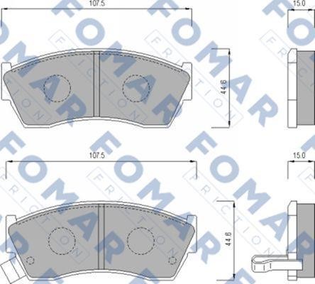 Fomar friction FO 620081 Brake Pad Set, disc brake FO620081: Buy near me in Poland at 2407.PL - Good price!