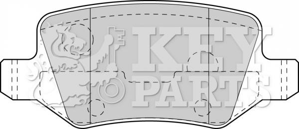 Key parts KBP1753 Гальмівні колодки, комплект KBP1753: Приваблива ціна - Купити у Польщі на 2407.PL!