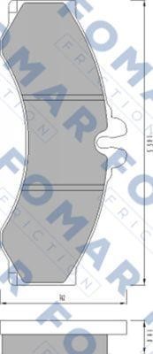 Fomar friction FO 627681 Гальмівні колодки, комплект FO627681: Приваблива ціна - Купити у Польщі на 2407.PL!
