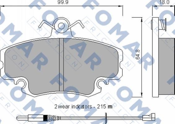 Fomar friction FO 724281 Brake Pad Set, disc brake FO724281: Buy near me in Poland at 2407.PL - Good price!