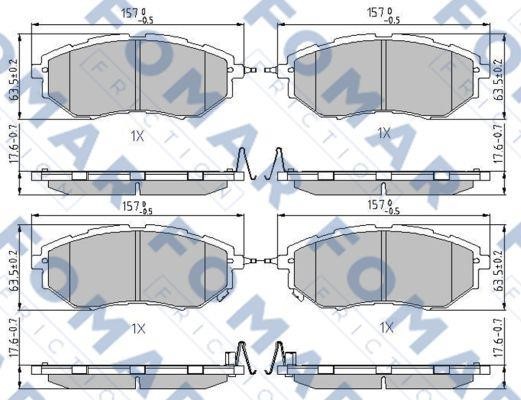 Fomar friction FO 699581 Гальмівні колодки, комплект FO699581: Приваблива ціна - Купити у Польщі на 2407.PL!