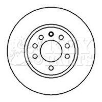 Key parts KBD4074 Front brake disc ventilated KBD4074: Buy near me at 2407.PL in Poland at an Affordable price!