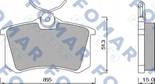 Fomar friction FO 465381 Brake Pad Set, disc brake FO465381: Buy near me in Poland at 2407.PL - Good price!