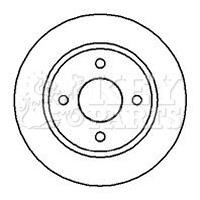 Key parts KBD5013 Unventilated front brake disc KBD5013: Buy near me in Poland at 2407.PL - Good price!