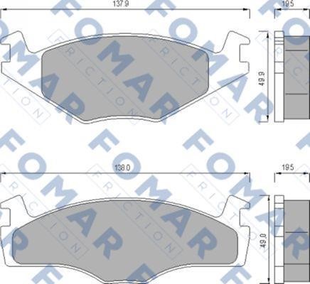 Fomar friction FO 436681 Тормозные колодки дисковые, комплект FO436681: Отличная цена - Купить в Польше на 2407.PL!