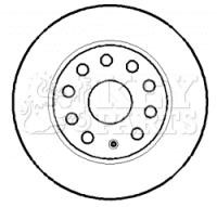 Key parts KBD4384 Rear brake disc, non-ventilated KBD4384: Buy near me at 2407.PL in Poland at an Affordable price!