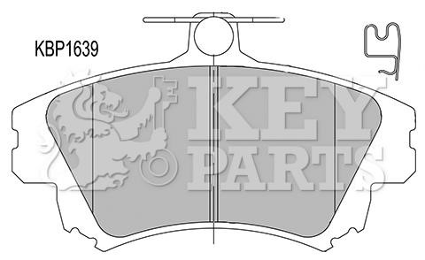 Key parts KBP1639 Гальмівні колодки, комплект KBP1639: Приваблива ціна - Купити у Польщі на 2407.PL!