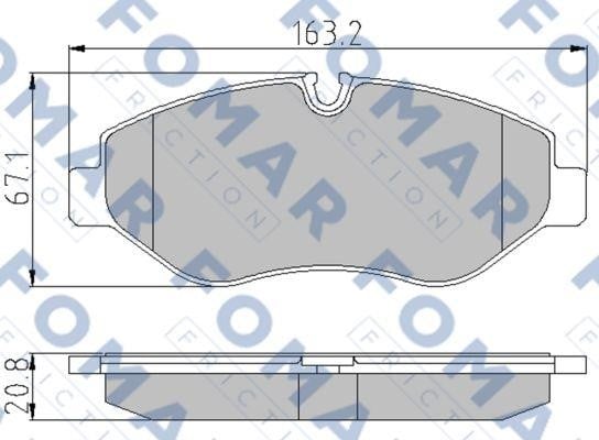 Fomar friction FO 921581 Brake Pad Set, disc brake FO921581: Buy near me in Poland at 2407.PL - Good price!