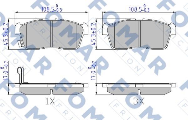 Fomar friction FO 603681 Тормозные колодки дисковые, комплект FO603681: Отличная цена - Купить в Польше на 2407.PL!