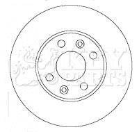 Key parts KBD4434 Front brake disc ventilated KBD4434: Buy near me at 2407.PL in Poland at an Affordable price!
