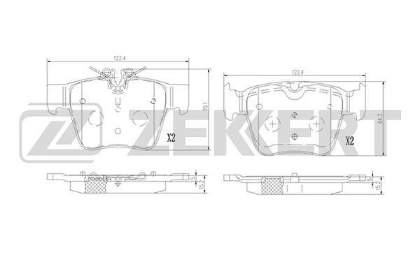 Zekkert BS-1373 Rear disc brake pads, set BS1373: Buy near me in Poland at 2407.PL - Good price!