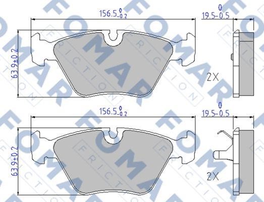 Fomar friction FO 449481 Brake Pad Set, disc brake FO449481: Buy near me at 2407.PL in Poland at an Affordable price!