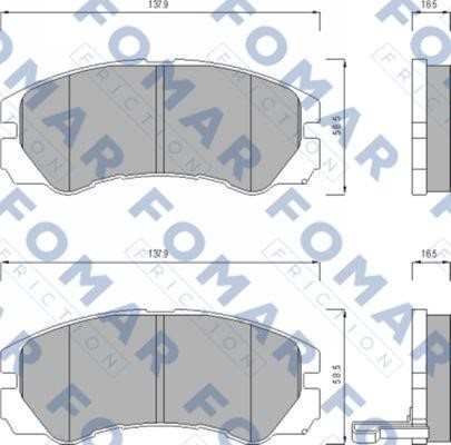 Fomar friction FO 621781 Тормозные колодки дисковые, комплект FO621781: Отличная цена - Купить в Польше на 2407.PL!