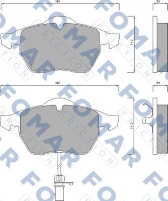 Fomar friction FO 668681 Brake Pad Set, disc brake FO668681: Buy near me at 2407.PL in Poland at an Affordable price!