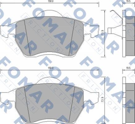 Fomar friction FO 647981 Brake Pad Set, disc brake FO647981: Buy near me in Poland at 2407.PL - Good price!