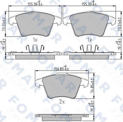 Fomar friction FO 871081 Brake Pad Set, disc brake FO871081: Buy near me at 2407.PL in Poland at an Affordable price!