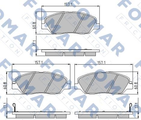 Fomar friction FO 935381 Brake Pad Set, disc brake FO935381: Buy near me at 2407.PL in Poland at an Affordable price!
