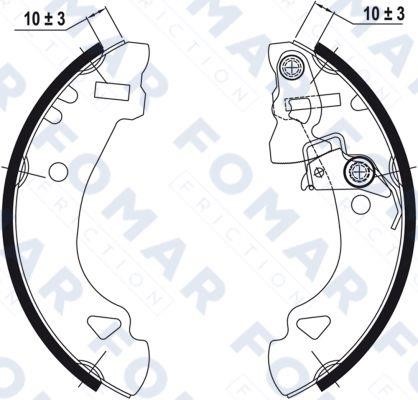 Fomar friction FO 0586 Колодки тормозные барабанные, комплект FO0586: Купить в Польше - Отличная цена на 2407.PL!