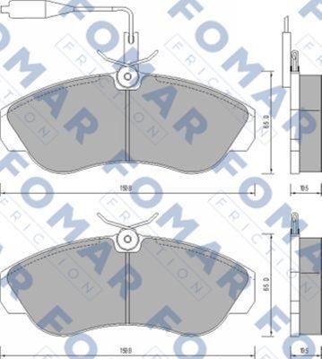 Fomar friction FO 629681 Brake Pad Set, disc brake FO629681: Buy near me in Poland at 2407.PL - Good price!