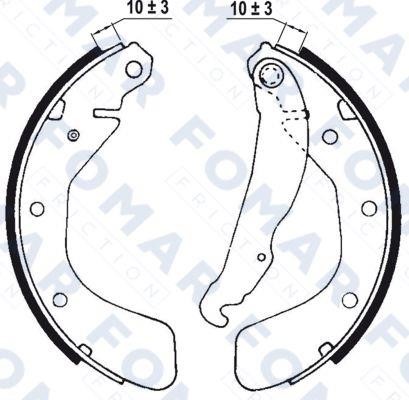 Fomar friction FO 0564 Brake shoe set FO0564: Buy near me at 2407.PL in Poland at an Affordable price!