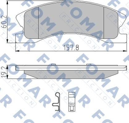 Fomar friction FO 937581 Brake Pad Set, disc brake FO937581: Buy near me in Poland at 2407.PL - Good price!