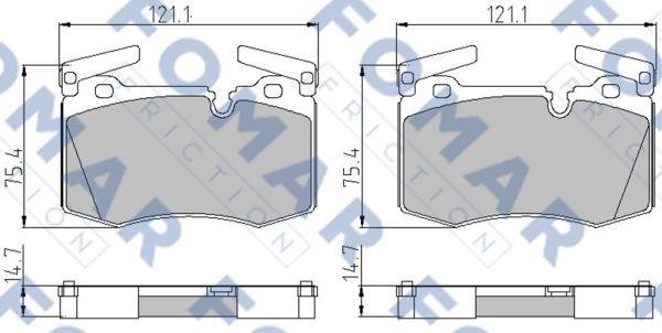 Fomar friction FO 888083 Brake Pad Set, disc brake FO888083: Buy near me in Poland at 2407.PL - Good price!