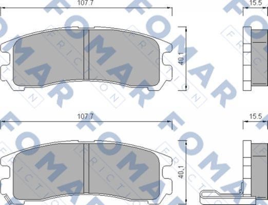 Fomar friction FO 479481 Brake Pad Set, disc brake FO479481: Buy near me in Poland at 2407.PL - Good price!