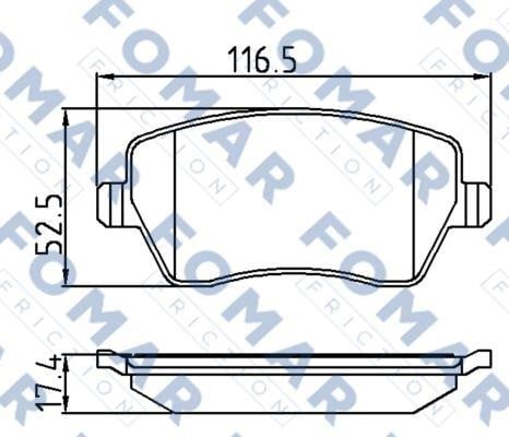 Fomar friction FO 921181 Brake Pad Set, disc brake FO921181: Buy near me in Poland at 2407.PL - Good price!