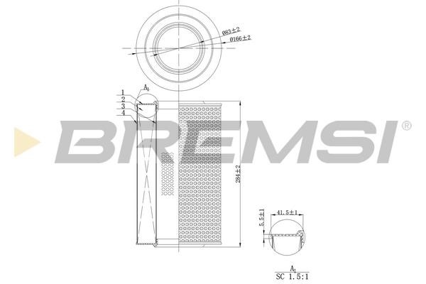 Bremsi FA0128 Air filter FA0128: Buy near me in Poland at 2407.PL - Good price!