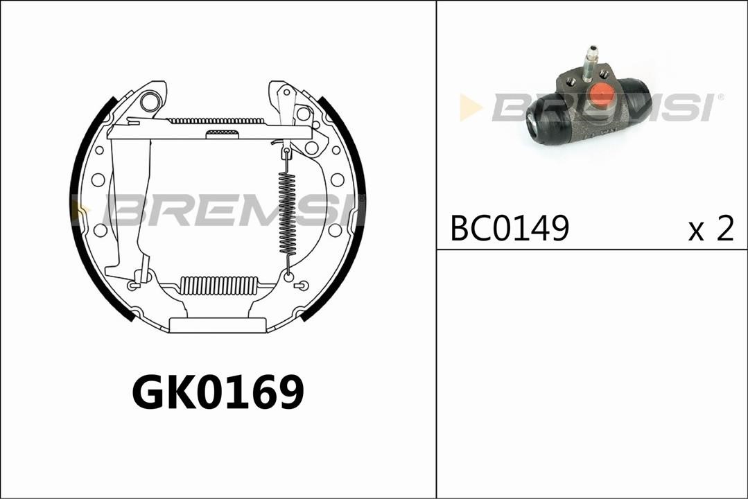 Bremsi GK0169 Колодки тормозные барабанные, комплект GK0169: Отличная цена - Купить в Польше на 2407.PL!