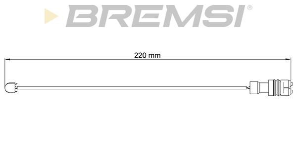 Bremsi WI0551 Warning contact, brake pad wear WI0551: Buy near me in Poland at 2407.PL - Good price!