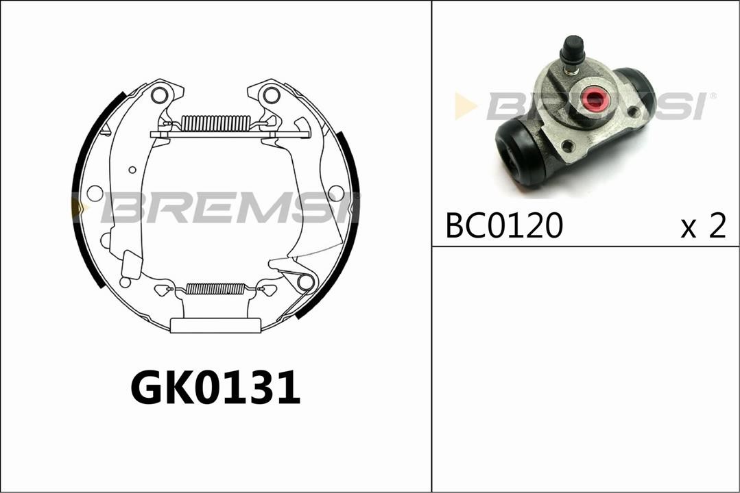 Bremsi GK0131 Колодки тормозные барабанные, комплект GK0131: Отличная цена - Купить в Польше на 2407.PL!