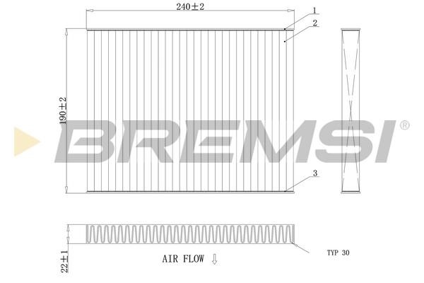 Bremsi FC0081A Filter, interior air FC0081A: Buy near me in Poland at 2407.PL - Good price!
